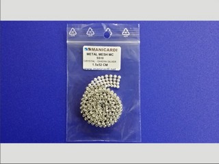 CRYSTAL MESH SS10 CRYSTAL GHIERA ARGENTO CM 1,5X52